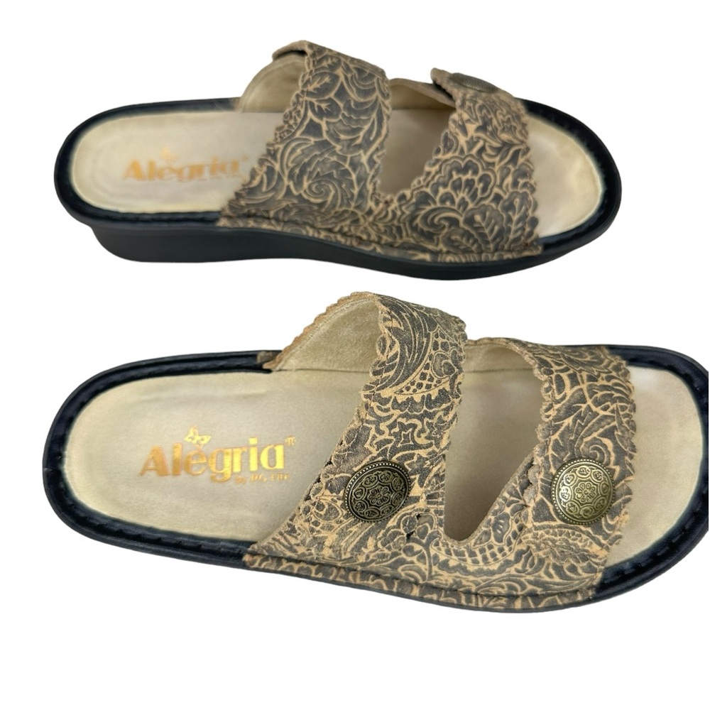 Alegria Women’s Sandra Freedom Rock Leather Adjustable Slide Sandals Clogs Size6 - Picture 3 of 8